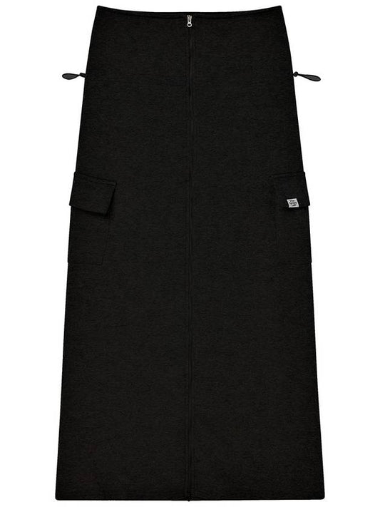 Two way zipper cargo long skirt Black - THE GREEN LAB - BALAAN 1