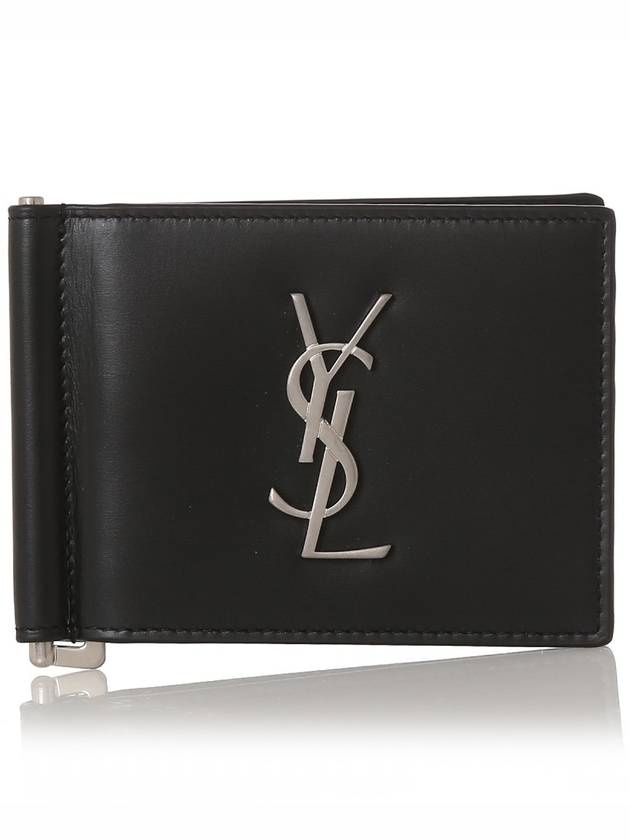 Monogram Money Clip Half Wallet Black - SAINT LAURENT - BALAAN 2