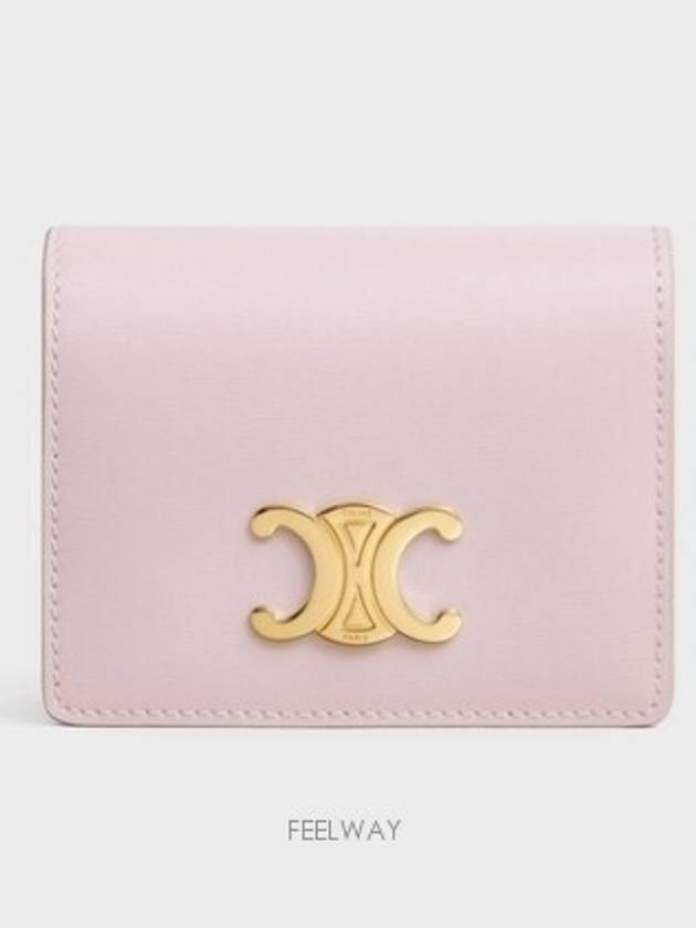 Triomphe Business Shiny Calfskin Card Wallet Pastel Pink - CELINE - BALAAN 2