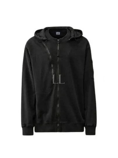 Cotton Fleece Hooded Jacket Black - CP COMPANY - BALAAN 2