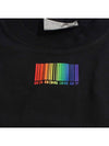 Rainbow Barcode Short Sleeve T-Shirt Black - VETEMENTS - BALAAN 4