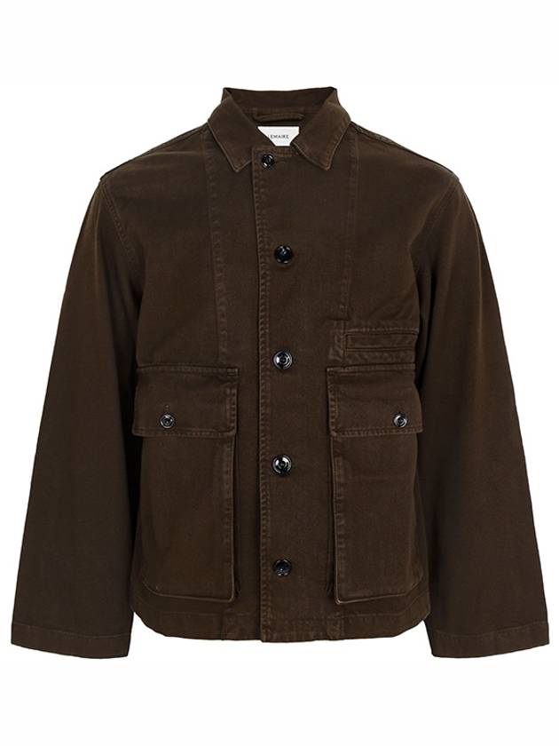 Boxy Denim Jacket Espresso - LEMAIRE - BALAAN 1