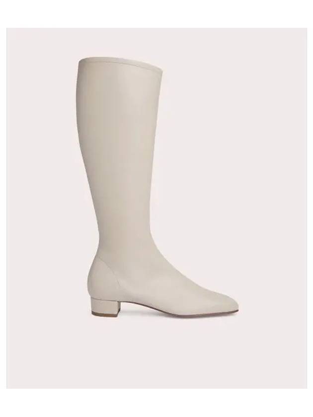 Edie Leather Middle Boots Off-White - BY FAR - BALAAN 2