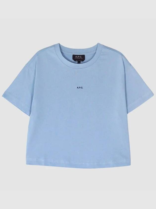 Jen Logo Short Sleeve T-shirt Pale Blue - A.P.C. - BALAAN 2