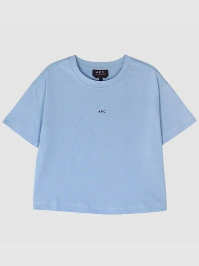 Jen Logo Short Sleeve T-shirt Pale Blue - A.P.C. - BALAAN 2