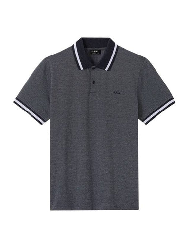 Men's Mathias Short Sleeve Polo Shirt Grey - A.P.C. - BALAAN 1