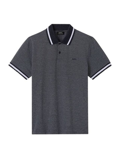 Men's Mathias Short Sleeve Polo Shirt Grey - A.P.C. - BALAAN 2