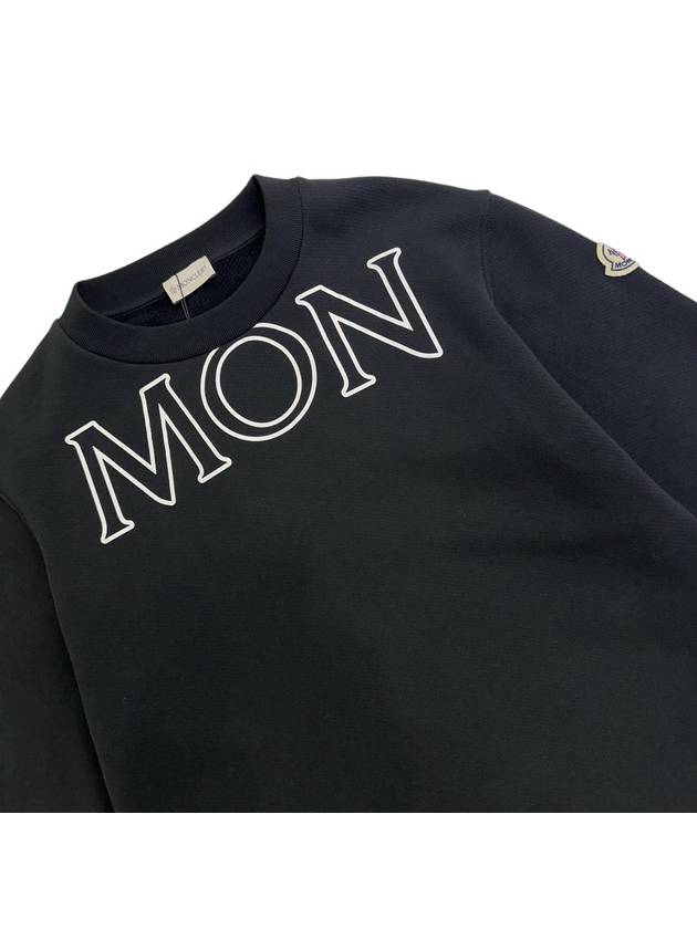 Women's Logo Patch Cotton Fleece Sweatshirt Black - MONCLER - BALAAN 4