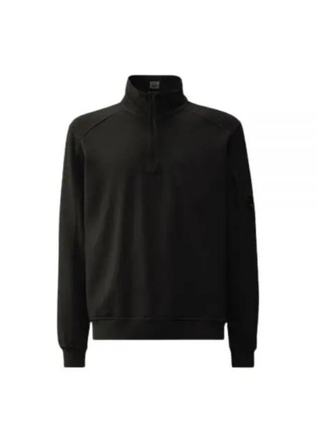 Light Fleece Half Zip-Up Sweatshirt Black - CP COMPANY - BALAAN 2