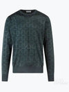 Jacquard Gancini Knit Top Blue - SALVATORE FERRAGAMO - BALAAN 2