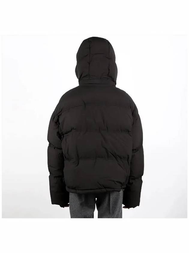 Oversized Nylon Puffer Down Jacket Black - AMI - BALAAN 5