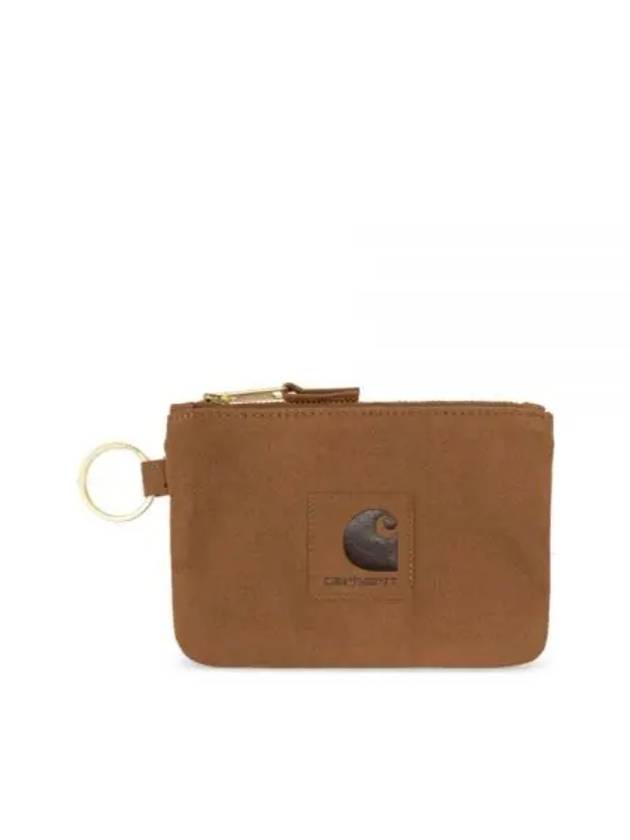 Logo Patch Suede Zipper Half Wallet Brown - CARHARTT WIP - BALAAN 2