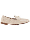 Ballet Double T Napa Leather Loafers New Cream - TORY BURCH - BALAAN 3