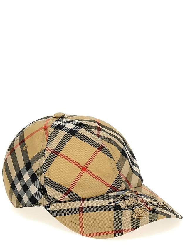 Log Check Ball Cap Beige - BURBERRY - BALAAN 3