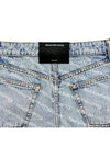 All-Over Logo Bite High Waist Denim Shorts Blue - ALEXANDER WANG - BALAAN 5