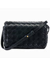 Intrecciato Mini Cross Bag Black - BOTTEGA VENETA - BALAAN 1