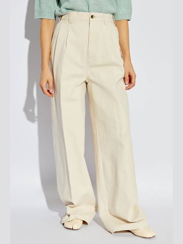 Maison Margiela Trousers With Pockets, Women's, Cream - MAISON MARGIELA - BALAAN 3