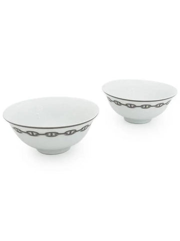 Chandal Platinum Soup Bowl 2P 4HA0887 - HERMES - BALAAN 1