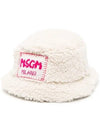 Kids Logo Patch Eco Fur Cloche - MSGM - BALAAN 1