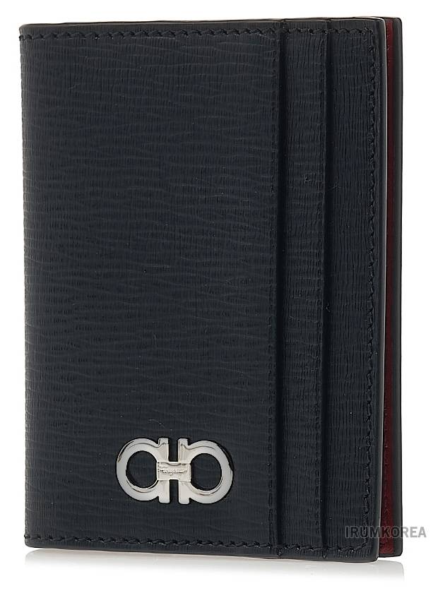 Gancini Card Wallet Black - SALVATORE FERRAGAMO - BALAAN 3