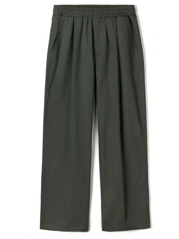 One Tuck Linen Wide Pants Deep Green - INDUST - BALAAN 7