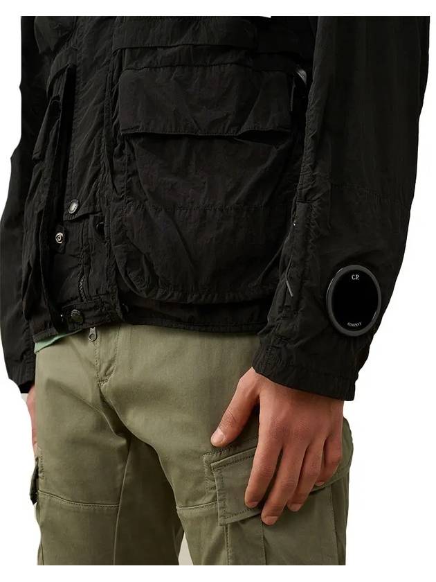 Chrome-R Goggle Utility Hooded Jacket Black - CP COMPANY - BALAAN 5