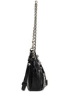 Le Cagol Mini Silver Chain Crocodile Shoulder Bag Black - BALENCIAGA - BALAAN 4