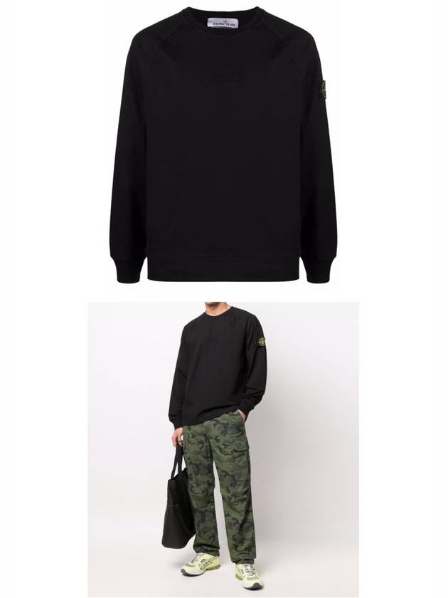 Waffen Patch Crewneck Sweatshirt Black - STONE ISLAND - BALAAN 5