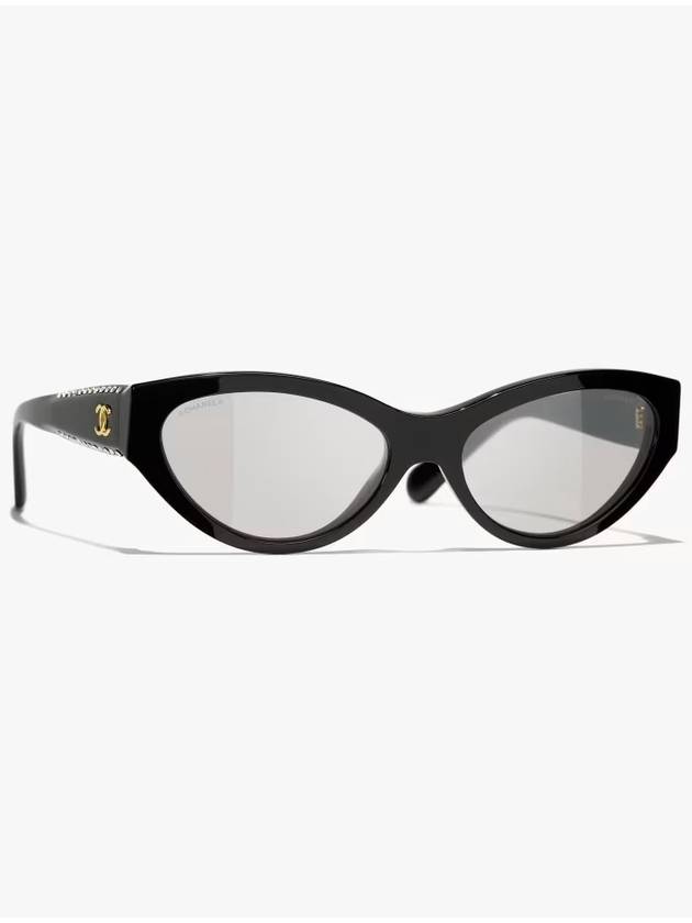 Cat eye sunglasses acetate strass black Lens Gray9163B C622 - CHANEL - BALAAN 1