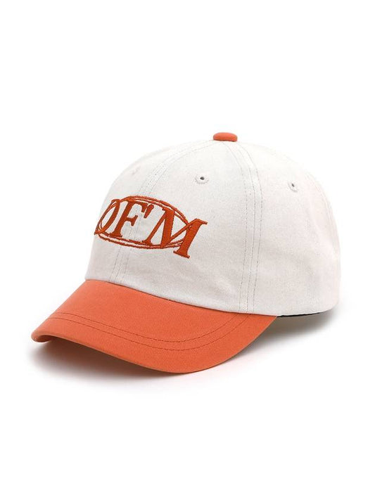 Two-Tone Short Brim Ball Cap Orange - DONTFORGETME - BALAAN 2