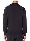 Wappen Patch Garment Dyed Sweatshirt Black - STONE ISLAND - BALAAN 3