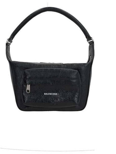 Raver Logo Handle Medium Shoulder Bag Black - BALENCIAGA - BALAAN 2