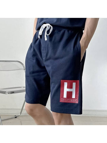 H logo men's homewear training shorts - TOMMY HILFIGER - BALAAN 1