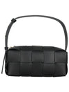 Brick Cassette Intrecciato Small Shoulder Bag Black - BOTTEGA VENETA - BALAAN 2