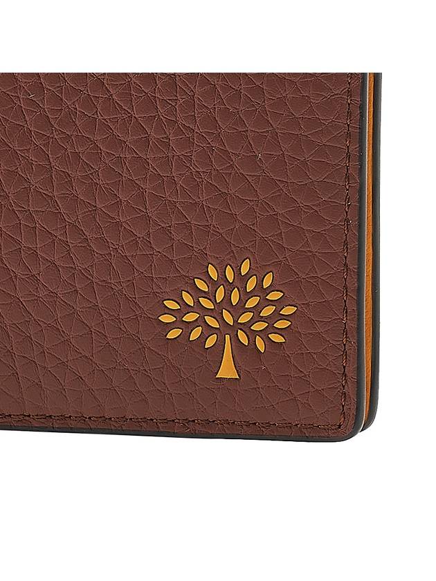 Signature Tree Print Heavy Grain Leather Card Wallet Brown - MULBERRY - BALAAN 7