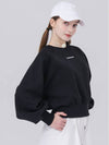 Ribbon Decoration Hem Rib Crop Naglan Black Sweatshirt DO3242SW50 - DOYOUKNOWMC GOLF WEAR - BALAAN 2