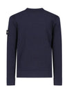 Compass Badge Crewneck Virgin Wool Knit Top Navy - STONE ISLAND - BALAAN 3