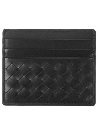 Intrecciato Weaving Card Wallet Black - BOTTEGA VENETA - BALAAN 2