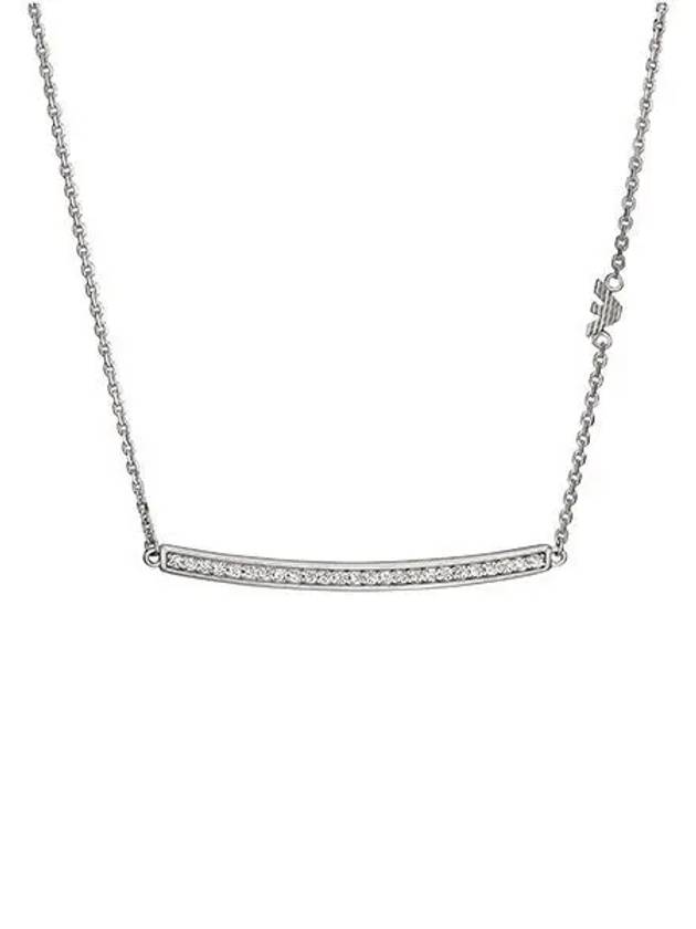 Women's Cubic Necklace Silver - EMPORIO ARMANI - BALAAN 2