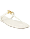 Roxanne Jelly Logo Flip Flops White - TORY BURCH - BALAAN 5