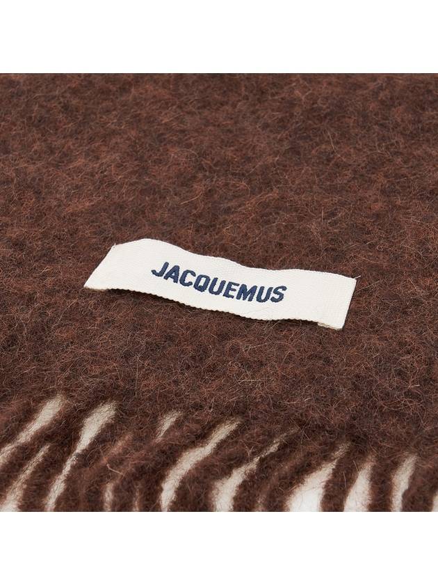 Carro Mohair Alpaca Muffler Brown - JACQUEMUS - BALAAN 7