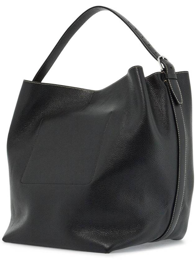 Belted Leather Tote Bag Black - TOTEME - BALAAN 3