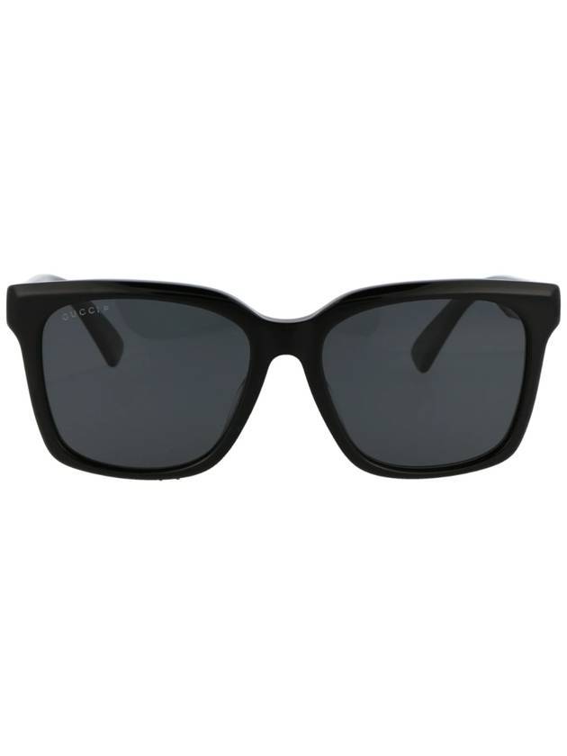 Eyewear Logo Temple Square Sunglasses Black - GUCCI - BALAAN 1