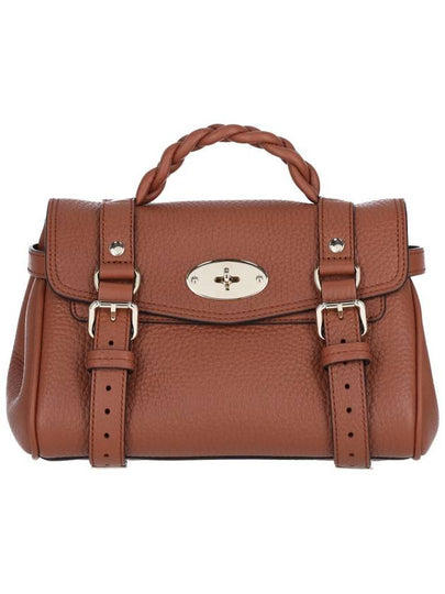 Alexa Heavy Grain Mini Tote Bag Chestnut - MULBERRY - BALAAN 2