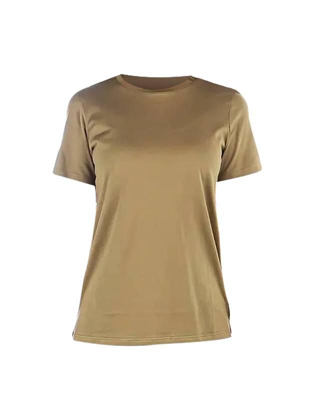 Women's Easy Cotton Short Sleeve T-Shirt Green - THEORY - BALAAN.