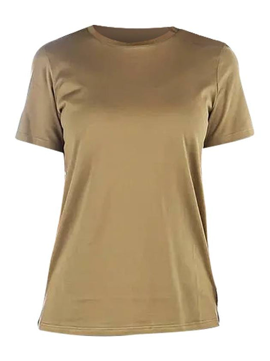 Women's Easy Cotton Short Sleeve T-Shirt Green - THEORY - BALAAN 1
