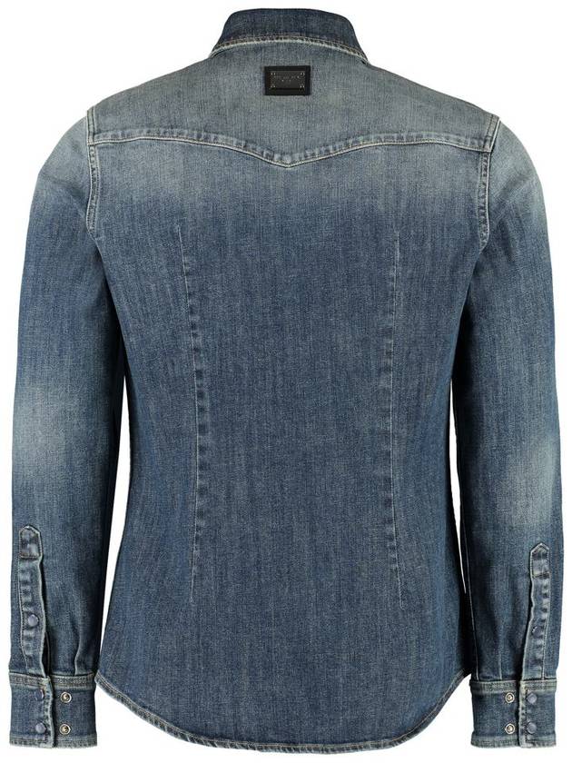 Long Sleeve Shirt G5JC8DG8GW9 S9001 Denim - DOLCE&GABBANA - BALAAN 3