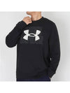 Rival Terry Logo Crew Sweatshirt Black - UNDER ARMOUR - BALAAN 2