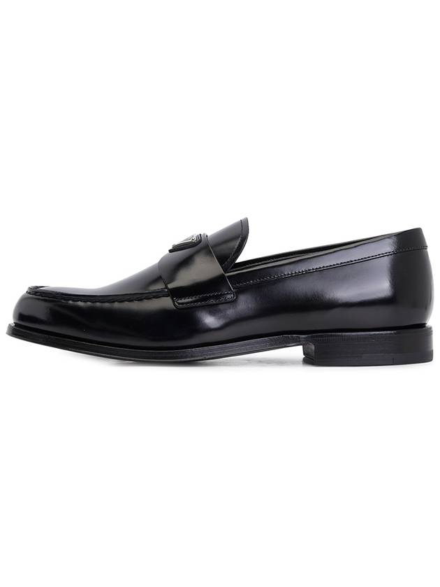 Brushed Leather Loafers Black - PRADA - BALAAN 4