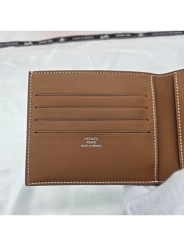 Citizen Twill Compact Card Wallet Brown - HERMES - BALAAN 4